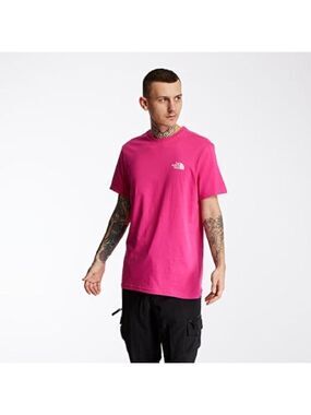 The North Face Men's Unisex Pink Magenta Simple Half Dome T-Shirt Large
